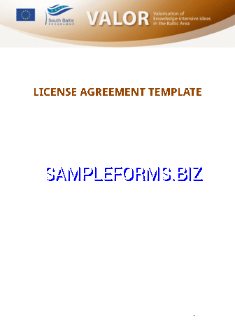 License Agreement Template 3 doc pdf free