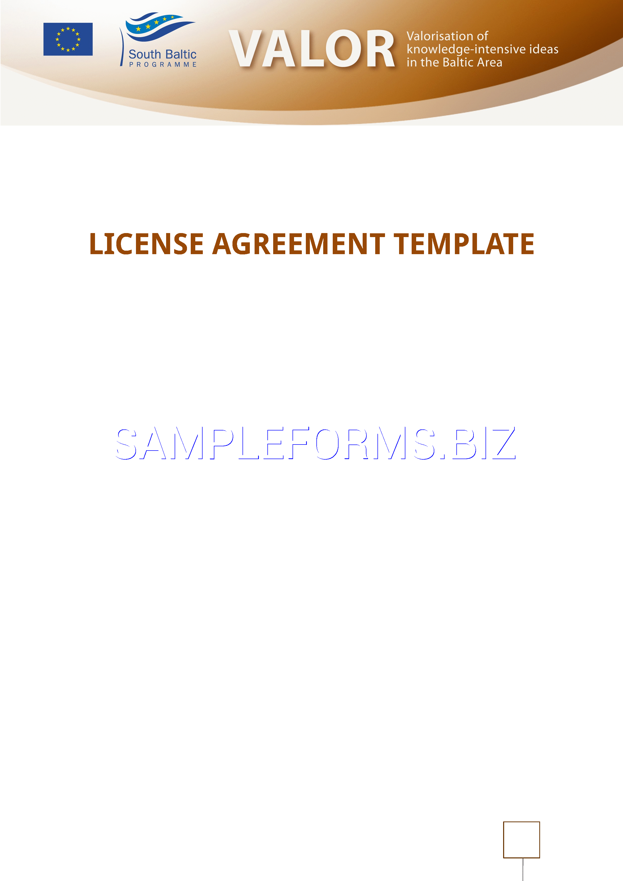 Preview free downloadable License Agreement Template 3 in PDF (page 1)